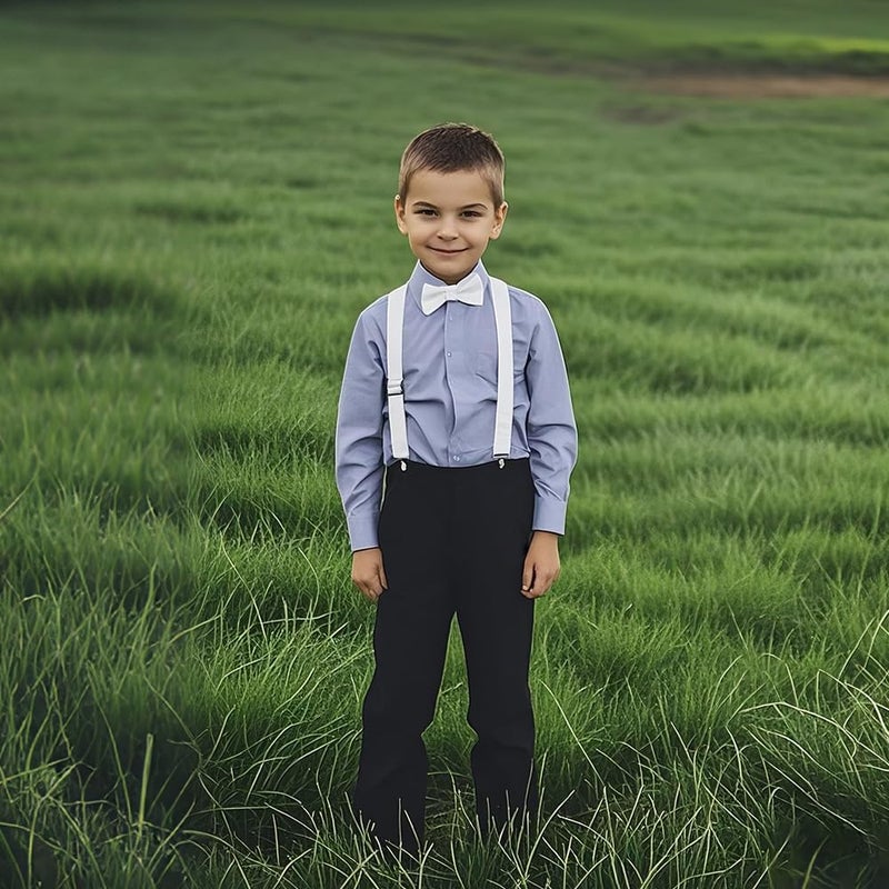 Vexadrix Kids Suspenders & Bowtie Set for Boys Girls 6M-6Y | Birthday Wedding Formal Accessories - Image 2